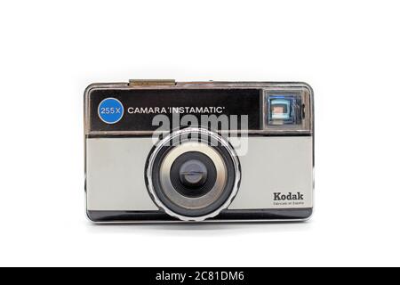 Kodak instamatic camera, isolated on a white background Stock Photo