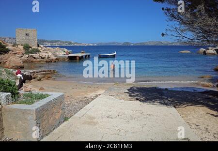 Palau, Sardinia, Italy. Cala Martinella beach Stock Photo