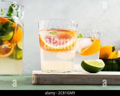 Fresh summer citrus drink Stock Photo