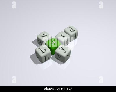 combination of HARD WAY built by cubic letters from the top perspective, excellent for the concept presentation. background and illustration. 3D illustration Stock Photo