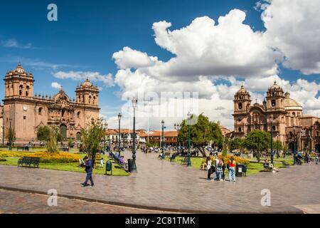 The Cusco Cathedral in Plaza De Armas; Cusco, Cusco, Peru Stock Photo