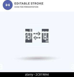 Data Transfer icon vector, filled flat sign, solid pictogram isolated on white, logo illustration. Data Transfer icon for presentation. Stock Vector