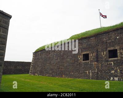 Defensive moat at Citadel Hill, Halifax, Nova Scotia, Canada Stock Photo