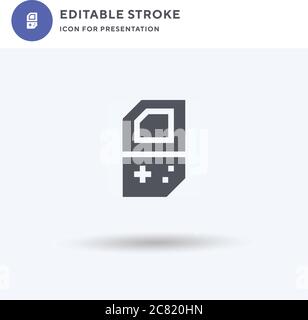 Videoconsole icon vector, filled flat sign, solid pictogram isolated on white, logo illustration. Videoconsole icon for presentation. Stock Vector