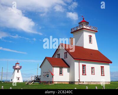 Wood Islands lighthouse, Wood Islands provincial park, Prince Edward Island, Canada Stock Photo