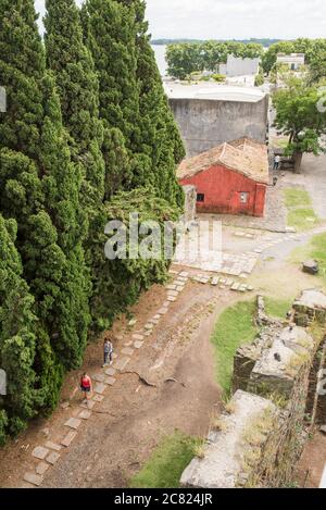 Colonia del Sacramento / Uruguay; Jan 2, 2019: view from the viewpoint at the lighthouse Stock Photo