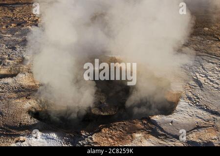 El Tatio geyser field landscapes, Atacama, Chile Stock Photo