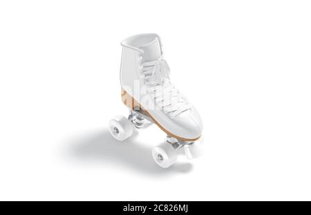 Download Blank white roller skates with wheels mockup pair, side ...