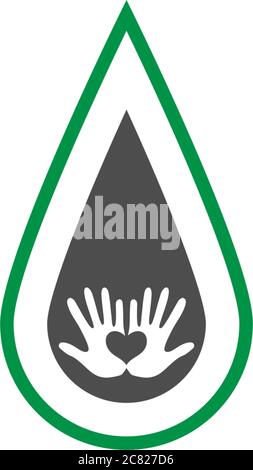 Hand care symbol logo icon vector template Stock Vector