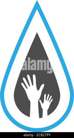 Hand care symbol logo icon vector template Stock Vector