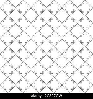 The geometric pattern with lines. Seamless background. White texture. Graphic modern pattern. Seamless geometric pattern Stock Vector
