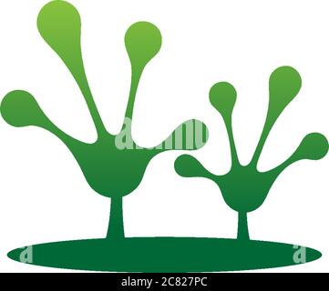 Hand frog logo icon vector template Stock Vector