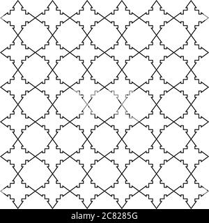 The geometric pattern with lines. Seamless background. White texture. Graphic modern pattern. Seamless geometric pattern Stock Vector