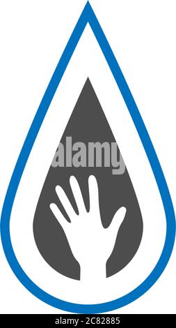 Hand care symbol logo icon vector template Stock Vector