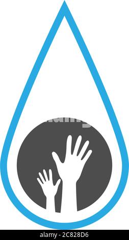 Hand care symbol logo icon vector template Stock Vector