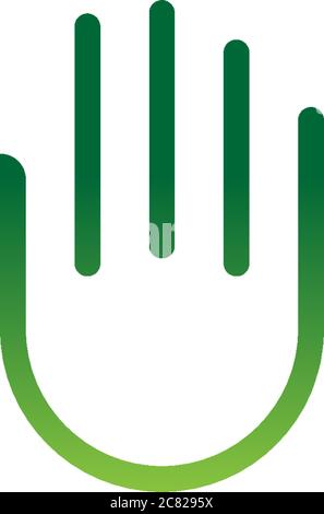 Hand logo icon vector template Stock Vector