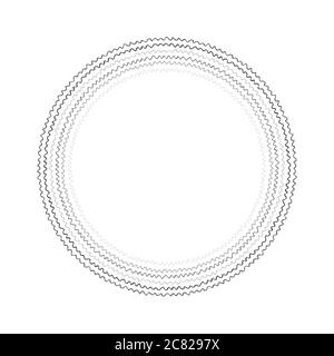 Round Frames. Hand drawn grunge textured. Black and white frame isolated on white background. Perfect for your design, cards, invitations, website, po Stock Vector