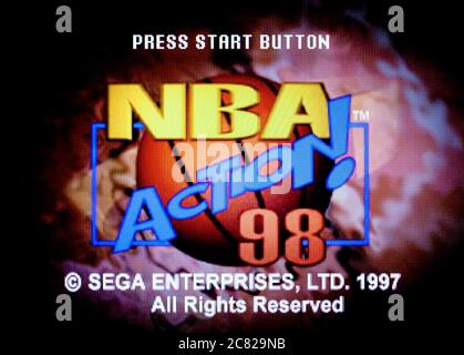 NBA Action 98 - Sega Saturn Videogame - Editorial use only Stock Photo