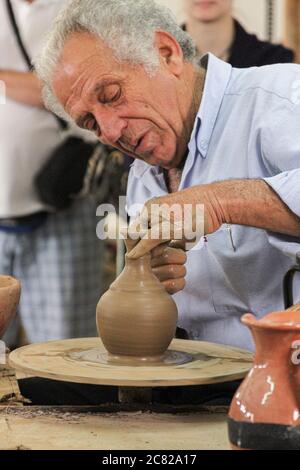 Greek Pottery making Stock Photo