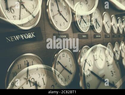 World wide time zone clock. Clocks on the wall, showing the time around the world Stock Photo - Alamy World wide time zone clock. Clocks on the wall, showing the time around the world Stock Photo - Alamy