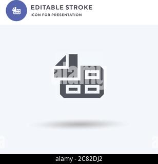 Nicotine Patch icon vector, filled flat sign, solid pictogram isolated on white, logo illustration. Nicotine Patch icon for presentation. Stock Vector