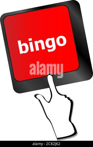 bingo button on computer keyboard keys Stock Photo