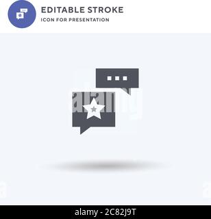 Opinion icon vector, filled flat sign, solid pictogram isolated on white, logo illustration. Opinion icon for presentation. Stock Vector