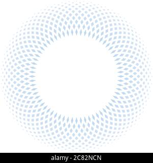 Blue ring mosaic on white background. Stylish abstract design element. Stock Vector