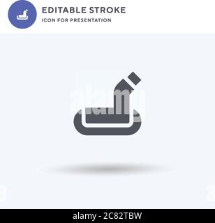 Putter icon vector, filled flat sign, solid pictogram isolated on white, logo illustration. Putter icon for presentation. Stock Vector