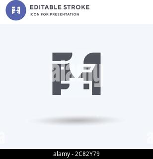 Turing Test icon vector, filled flat sign, solid pictogram isolated on white, logo illustration. Turing Test icon for presentation. Stock Vector