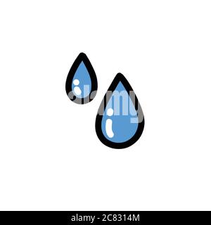 water drops doodle icon, vector illustration Stock Vector