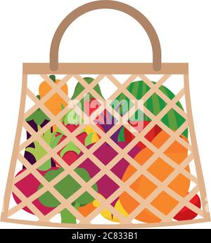 Grocery bag icon Stock Vector