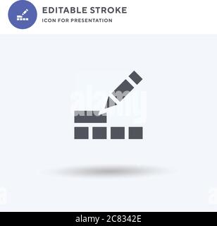 Build icon vector, filled flat sign, solid pictogram isolated on white, logo illustration. Build icon for presentation. Stock Vector