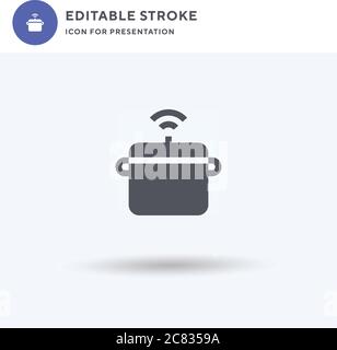 Pressure icon vector, filled flat sign, solid pictogram isolated on white, logo illustration. Pressure icon for presentation. Stock Vector
