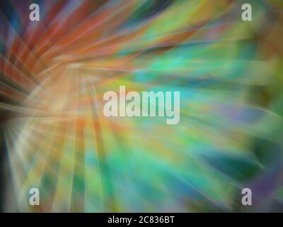 Colorful shot of intersecting refracted abstract light layers Stock Photo