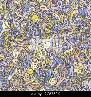 doodles idea seamless pattern Stock Vector