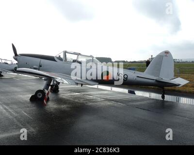 EI-HFB, a de Havilland Canada DHC-1 Chipmunk 22, in the colours of 169 of the Irish Air Corps, at the RAF Leuchars Airshow in 2013. Stock Photo