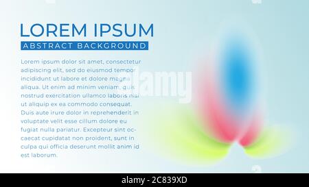 Colorful Soft Abstract Background Design Template. Yellow Green, Light Blue, Pink Magenta Smooth Color Theme. Stock Vector