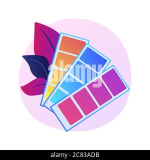 Colors swatches palette vector concept metaphor. Stock Vector