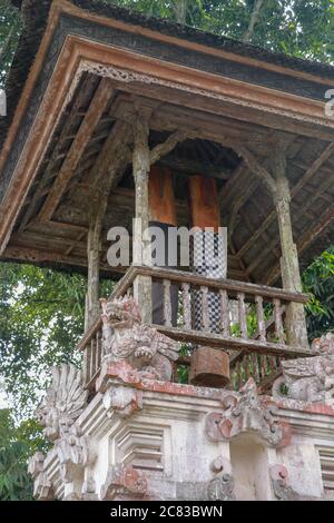 the Bali pavilion, as the name suggests, is a bale or building for placing kulkul or kentongan Stock Photo