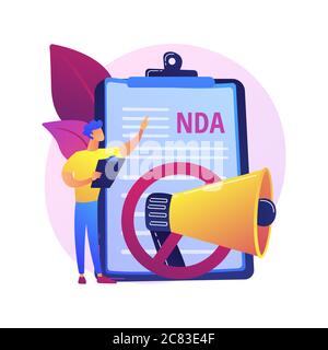 Non disclosure agreement vector concept metaphor Stock Vector