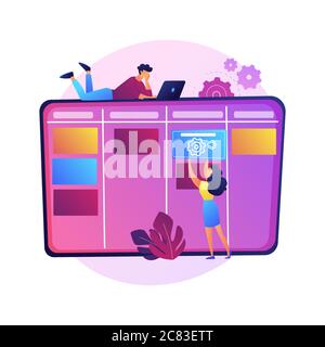 Scheduling timetable vector concept metaphor. Stock Vector