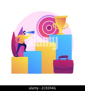 Ambitious business plans vector concept metaphor Stock Vector