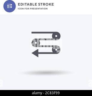 Milestone icon vector, filled flat sign, solid pictogram isolated on white, logo illustration. Milestone icon for presentation. Stock Vector