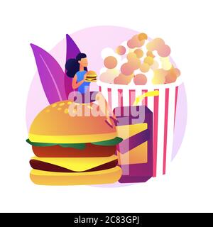 Unhealthy nutrition vector concept metaphor Stock Vector