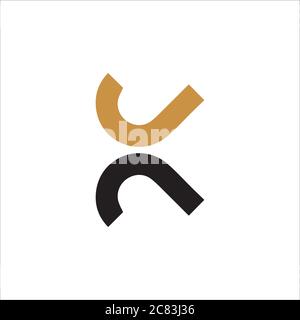 Initial letter jk logo or kj logo vector design template Stock Vector