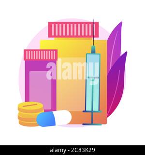 Medications prescription vector concept metaphor Stock Vector