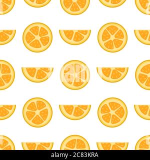 Illustration on theme big colored seamless kumquat, bright fruit pattern for seal. Fruit pattern consisting of beautiful seamless repeat kumquat. Simp Stock Vector