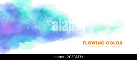 Watercolor brush strokes. Background with painting in abstract style. Vector illustration Stock Vector