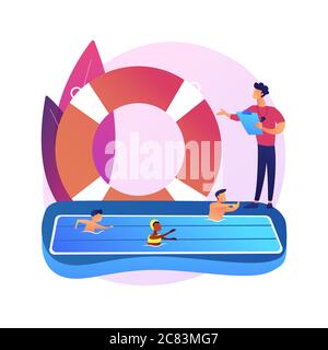 Swimming classes vector concept metaphor Stock Vector